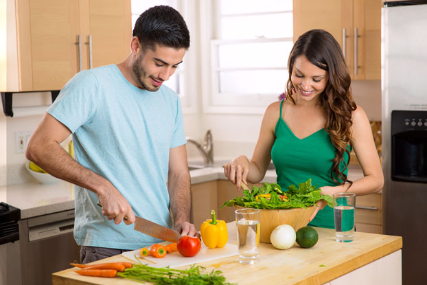Young Couple Eating Healthy Diet Trying to Get Pregnant